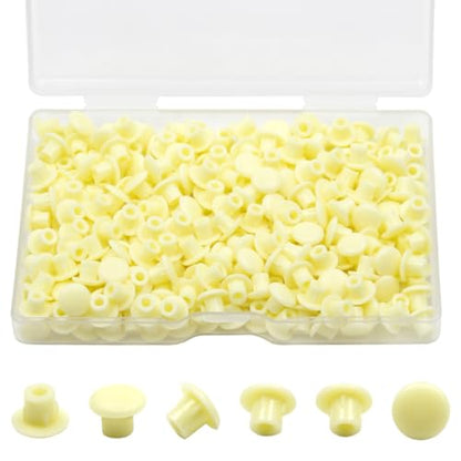 300Pcs 3/16 Inch Plastic Hole Plugs - color: Yellow, size: 300pcs*0.19"(5mm)