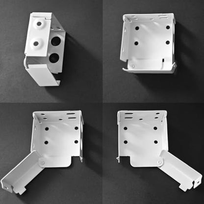 2PCS Mini Blind Brackets, Metal Window Blind Brackets, 2 inch White Window Blinds Headrail Holder Bracket for High Profile Blinds - size: 2-1/2x2-1/4inch