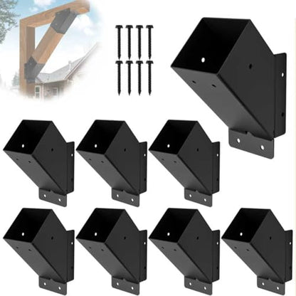 8 Pcs 45° 4”x 4“ Angle Support Brackets(Actual Fit:3.6''x 3.6'') - size: 45° Angle 4x4 Inch - 8 Pcs
