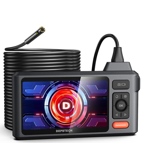 DEPSTECH 50FT Endoscope Camera, Dual Lens 5" IPS Screen Inspection Camera