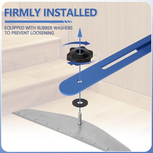 Zihvfzu Adjustable Stair Tread Template Tool, 11-60 Inch