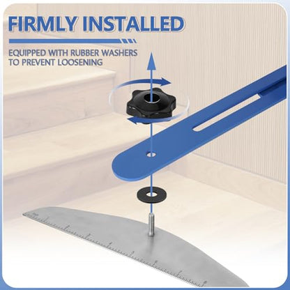 Zihvfzu Adjustable Stair Tread Template Tool, 11-60 Inch