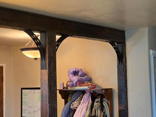 20 inch Heavy Duty Shelf Brackets , Max Load 1100 Lbs ,Premium Alloy Metal Mantel Brackets (Set of 2) Fireplace Mantel Brackets - Countertop Support Brackets (20 x 13.5 inch - size: 20 inch x 13.5 inch