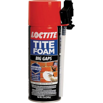 Loctite Tite Foam Big Gaps Spray Foam Sealant, 12 fl oz Can, 1 Pack - Polyurethane Expanding Insulation - size: 1 Pack