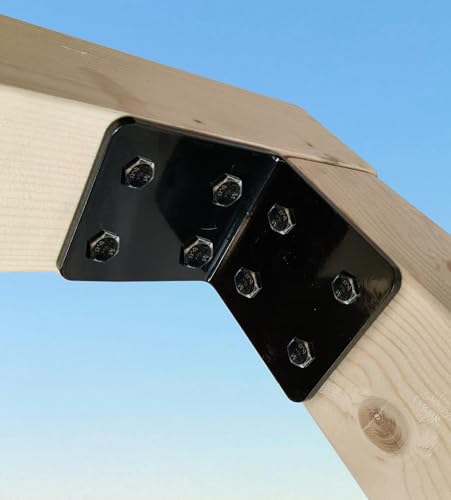 Beam Bracket, 4" X 4" X 3.5” Heavy Duty Corner Bracket. Fireplace Mantel Brackets Made of Premium Heavy Duty Alloy Steel. Corner Steel - size: 4X4X3.5, style: Black 4 PCS