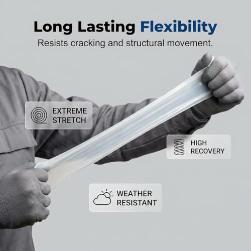 9900 Sealant Waterproof, Silicon Waterproof Sealant, Permanent Solution for Roof & Wall Cracks, Outdoor Water Proof Exterior Sealants Heat Resistant, Tear and Stretch Resistance