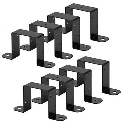 GBGS 8 Pack Deck Post Tie Bracket for 4" x 4",Black