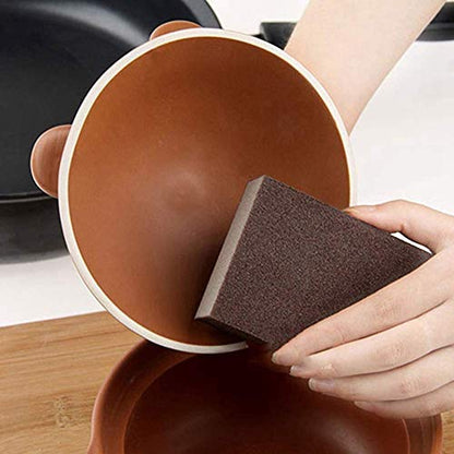 6PCS Nano Emery Sponge Brush Eraser Scrub, Alumina Carborundum Particle Sponge, Kitchen Magic Cleaning Sponge Pot Scrubber Scouring Pad for Removing Rust Cleaning Kitchen Supplies