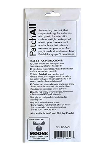 PatchAll Kit Clear Poly Adhesive Vinyl Repair Patch Tape - size: Multi Patch Kit