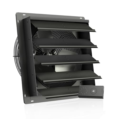 AC Infinity AIRLIFT S16, Shutter Exhaust Fan 16” with 10-Speed Controller - size: 16-Inch, Speed Controller