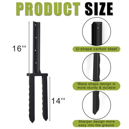 2 Pack 30" Fence Post Repair Kit for Fix 4x4|6x6 Fence Post