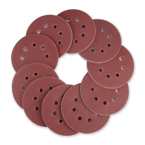 WORKPRO Sanding Discs, 5-Inch 220 Grit 8-Hole Hook and Loop, 50 Pack - style: 50PCS 5 Inch 220 Grit