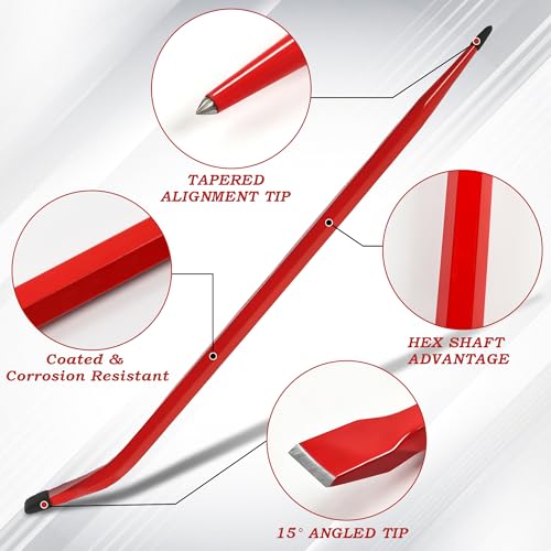 TOOLEAGUE 36-Inch Heavy Duty Alignment Pry Bar, Connecting Bar - size: 36"（1pc）