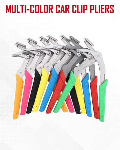 Car Clip Pliers, Panel Clip Removal Tool for Plastic Fasteners,Rose Red - color: Rose Red