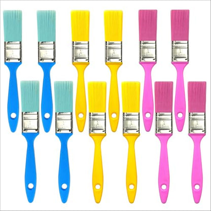 Great Andrew 12 PCS Small Paint Brushes 1 Inch Painting Acrylic - size: 1 Inch