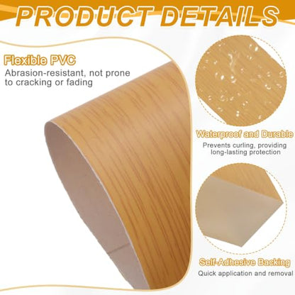 uxcell Wood Grain Repair Tape,4.7" x33ft Grain Repair Patch,Fancy Oak - color: Fancy Oak, size: 4.7 Inch x 33 ft