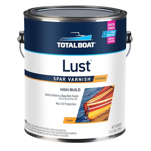 TotalBoat Lust Marine Spar Varnish for Boats & Wood - High Gloss Gallon - color: High Gloss, size: Gallon
