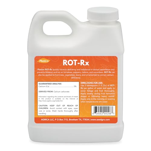 Tomato Blossom End Rot Spray - Rot Rx Garden Spray Concentrate for Calcium Deficiency in Tomato, Pepper, Cucumber, and Melons | Treatment to Stop Blossom-end Rot in Fruits I 16 fl oz Liquid Spray