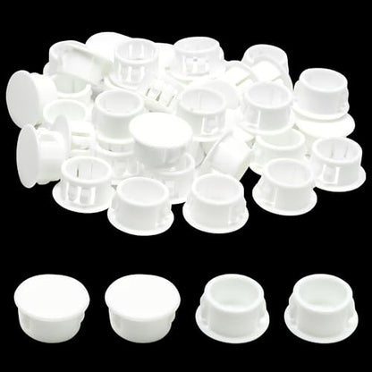 EASYEAH 30PCS 5/8"(16mm) White Plastic Hole Plugs, Screw Hole Plugs - size: 5/8"/16mm