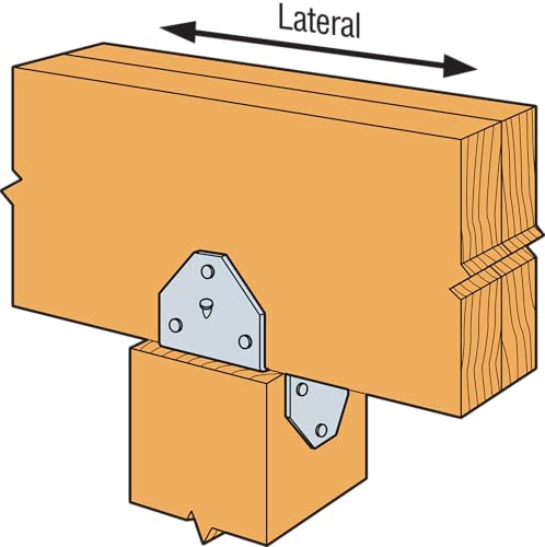 Simpson Strong-Tie BCS2-3/6Z BCS Post Cap - for Triple 2X Beam & 6X Post, 18-Gauge ZMAX Galvanized Steel Construction, Double-Shear Nailing, Sized for Multi-2x Widths