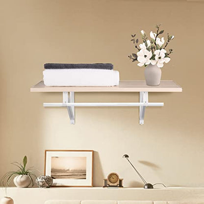 Closet Rod Brackets 11x9.5in, 4 Pack Closet Shelf Brackets, White - size: 4 Pack, style: White