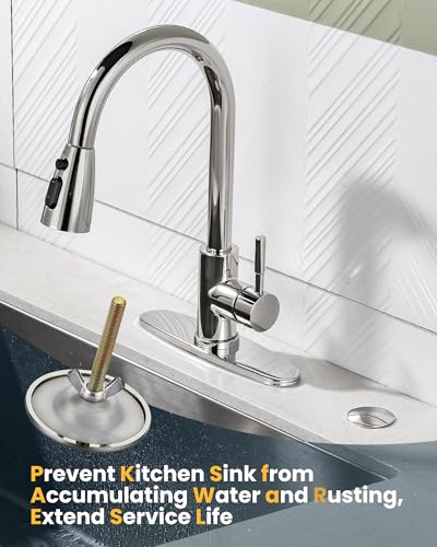 Kitchen Sink Hole Cover, Faucet Hole Cover for Kitchen Sink, Tap Hole Plate Stopper Cover Blanking Brass Metal Plug, Polished Nickel - color: Polished Nickel