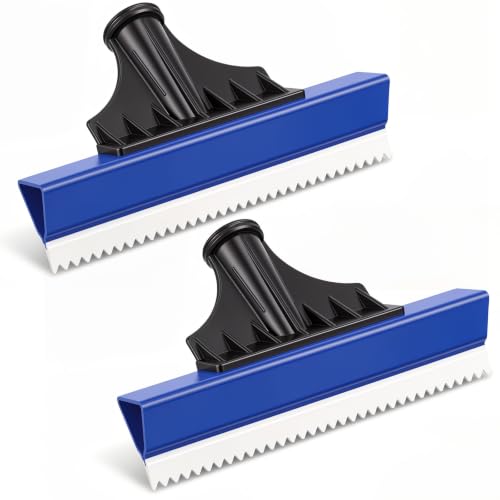 2 Pack Epoxy Floor Squeegees Notched Squeegee for Self Leveling Cement Urethane Epoxy Floor Tools (7.87 Inches) - size: 7.87 Inches