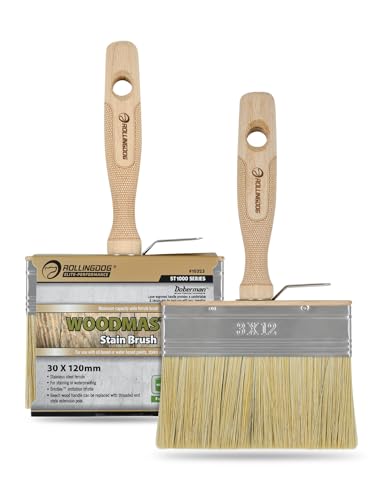 ROLLINGDOG 4.5 Inch Deck Stain Paint Brush - size: 4.5"(Pack of 2)