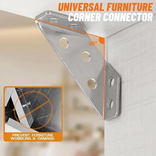 10Pcs Triangle Bracket Furniture Support Thickened Universal Connector Corner