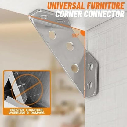 10Pcs Triangle Bracket Furniture Support Thickened Universal Connector Corner