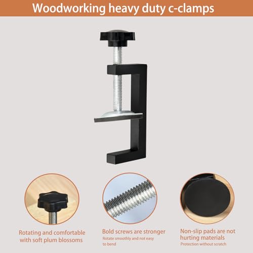 C Clamp for woodworking Mini Clamps Small G Clamp Small Desk Clamp Universal Cabinet G Clamps Heavy-duty Woodworking 4pcs