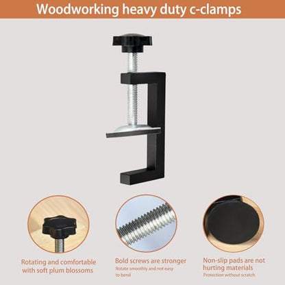 C Clamp for woodworking Mini Clamps Small G Clamp Small Desk Clamp Universal Cabinet G Clamps Heavy-duty Woodworking 4pcs