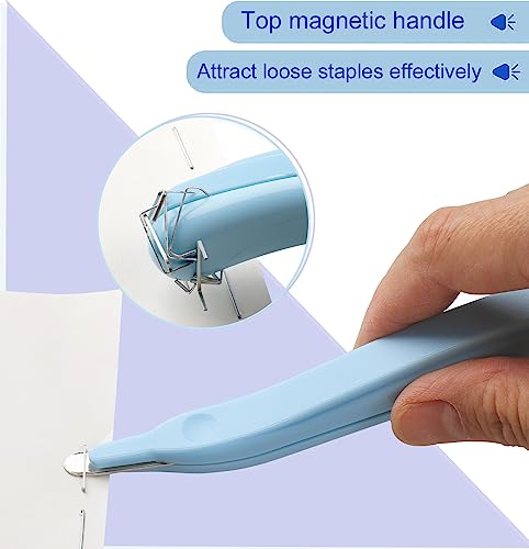 Professional Magnetic Staple Remover Puller Staple Puller Tool Staples Remover Staple Removal Tool for School Office Home (3PCS)