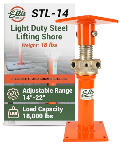 Ellis Light-Duty Lifting Shores, Adjustable Screw Jack Post, 14" to 22" - size: 14" - 22"