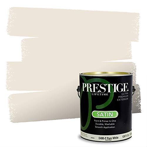 PRESTIGE Exterior Paint and Primer in One, Echo, Satin, 1 Gallon - color: Echo, size: 128 Fl Oz (Pack of 1)