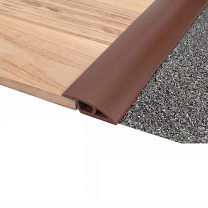 10FT Self-Adhesive Floor Transition Strip, Dark Brown PVC Carpet Edging - color: Dark Brown, size: 1/5" to 2/5",10FT