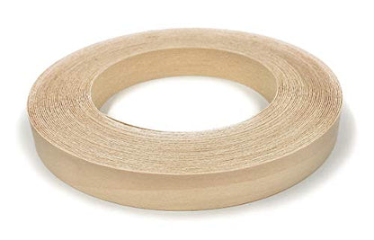 Edge Supply Birch Pre-Finished 3/4 in x 50 ft Roll with a Clear Lacquer UV Finish – Pre-Glued Iron On Real Wood Veneer Edging – Edge Banding Tape with Hot Melt Adhesive, Ideal for Furniture & DIY. - color: Birch Pre-Finished, size: 3/4 in x 50 ft