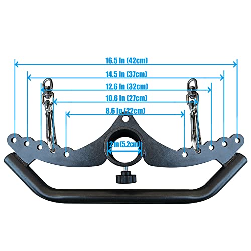 Adjustable Lat Pull down Bar, Cable Machine Attachments for Gym, Home Gym Fitness T-bar Row Pulldown Attachments, Lat Pull Down Machine Wide Grip Neutral Grip Handle - color: SP-B05