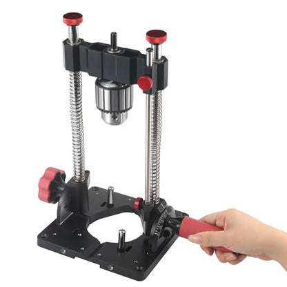 1348 Drill Guide, Heavy-Duty Portable Drill Press Jig, 1/2 in Keyed Chuck