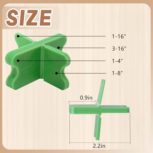 4 Pcs ABS Deck Spacer Tool, 4 Thicknesses Green Deck Board Spacers - color: Green-4