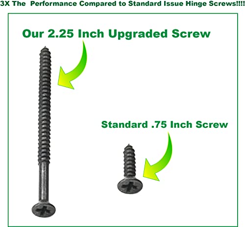 Door Hinge Screws #9 x 2-1/4 in - Steel, 24 Pack (Bronze) - color: Bronze