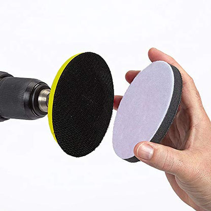 5 Pack 5 Inch Soft Density Interface Pads Hook and Loop 5" Sponge Cushion Buffer Backing Pad (Set of 5) - size: 5 inches