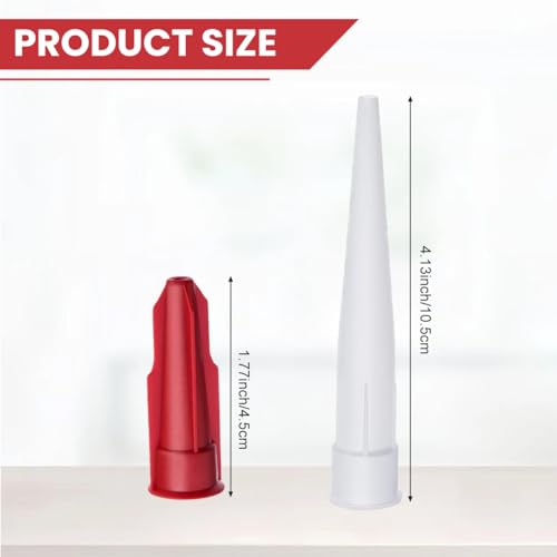 12 Pcs Caulk Extension Nozzle Plastic Nozzles Kit Caulk Saving Caps & Applicator Tools for Easy Sealing Projects in Kitchen Bathroom