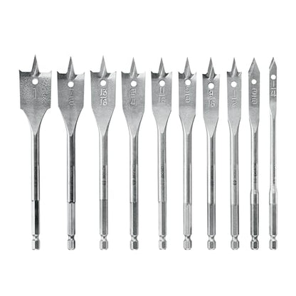 BOSCH SB0010 10-Piece Chisel-Point Spade Bit Assorted Set