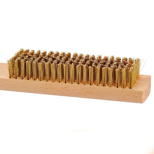 MAXMAN Brass Brush 10", 8 Rows 20 Bristles, Soft Brass for Rust Cleaner - style: 8 rows 20 bristles 1PCS