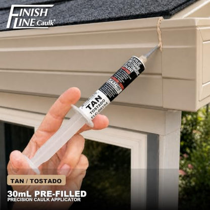 30mL Pre-Filled Precision Caulk Applicator Tan, 3-Pack - color: Tan