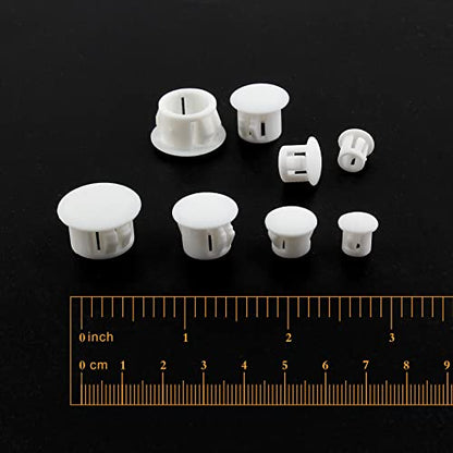 Plastic Hole Plugs, 4 Sizes, White, 200pcs Tube Hole Plugs - color: White, size: 4 Sizes - 200PCS