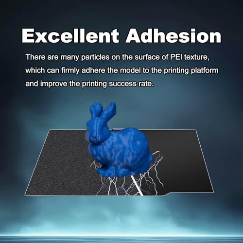 260x271mm Black Build Plate Double Sided Textured PEI+Smooth PEI Flexible Removable Spring Steel Heated Printing Bed Platform for Elegoo Centauri Carbon/Centauri 3D Printer - size: 260x271mm