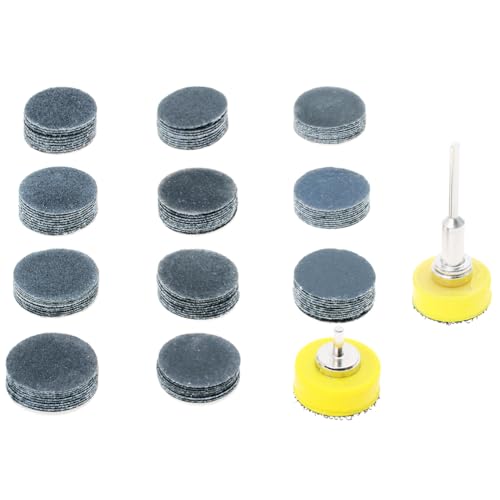 113PCS 1 Inch Sanding Discs Set, 60-800 Grit with 1/8 Shank Backing Pad - size: 1inch