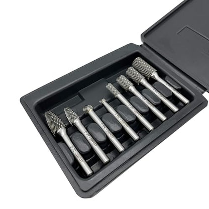 LU&MN Tungsten Carbide Burr Set, 1/4" Shank, 8 Pcs - style: 8PCS -1/4" Shank